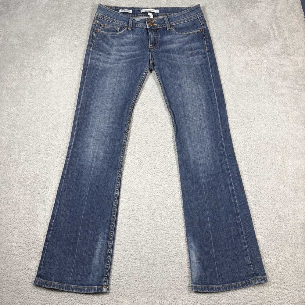 Vigoss New York Bootcut Jeans Low Rise Womens 30 9/10 Blue Y2K Stretch McBling